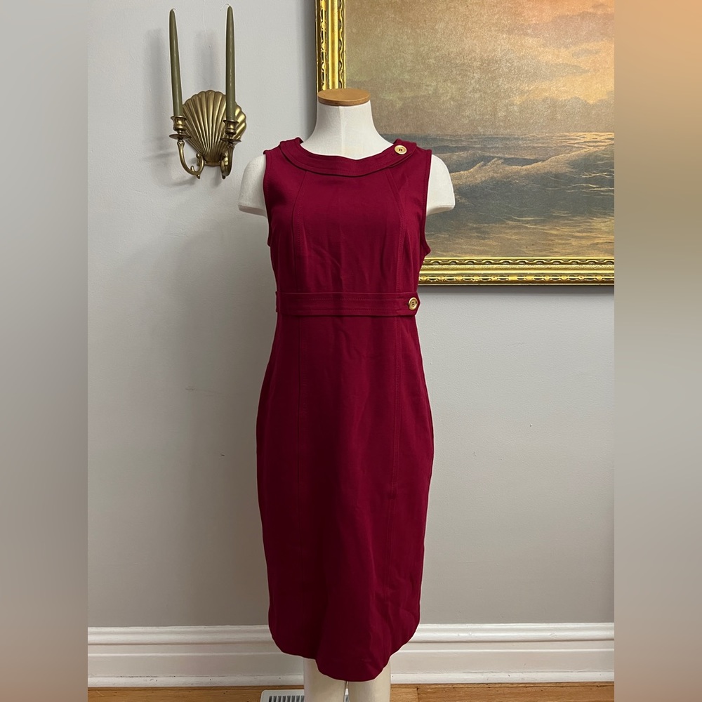 Talbots Dress Sleeveless, Zip Up Back, Stretch, Comfort